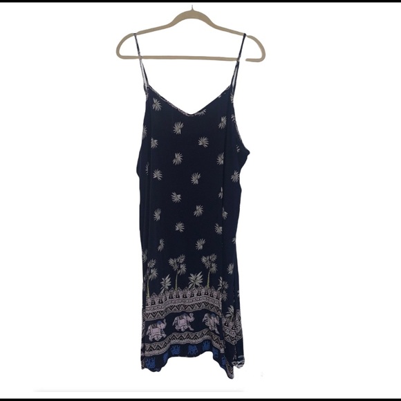 Boho triable navy blue cami dress - Picture 3 of 6